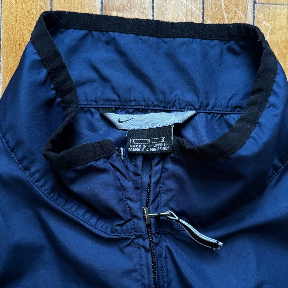 VTG Y2K Men’s Nike Vest Blue Golf Windbreaker Unlined Swoosh Outdoor Sz. L - Picture 4 of 7